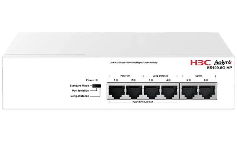 H3C Switch PoE không quản lý H3C Aolynk ES100-6G-HP | AOLYNK ES100-6G-HP