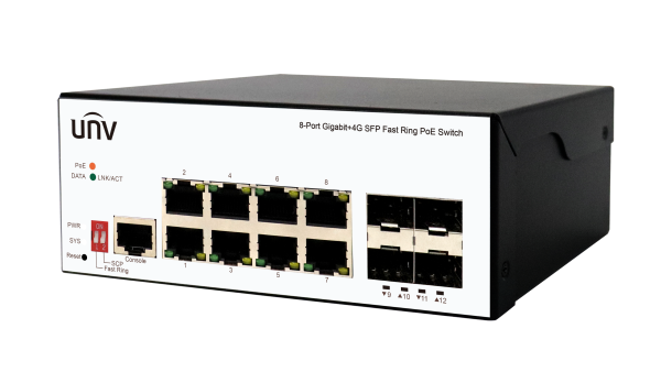UNV Switch PoE công nghiệp UNV 12 cổng Gigabit | ISW5000-8GT4GP-POE-IN