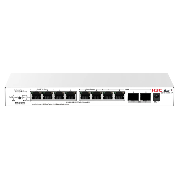 H3C Switch PoE Cloud Managed H3C Aolynk US110-8G2MF-HP | AOLYNK US110-8G2MF-HP