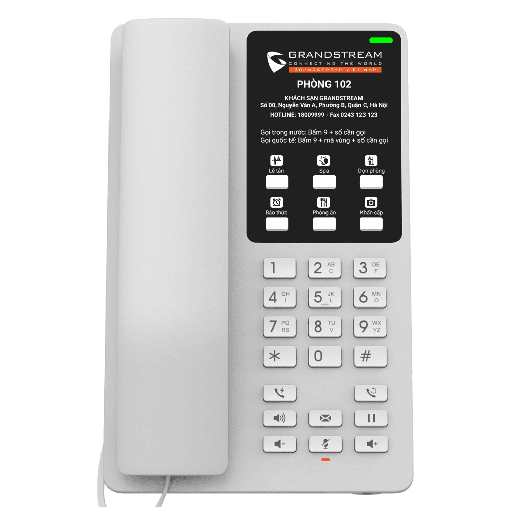 Điện Thoại IP Grandstream Điện thoại IP khách sạn Wi-Fi Grandstream GHP620W