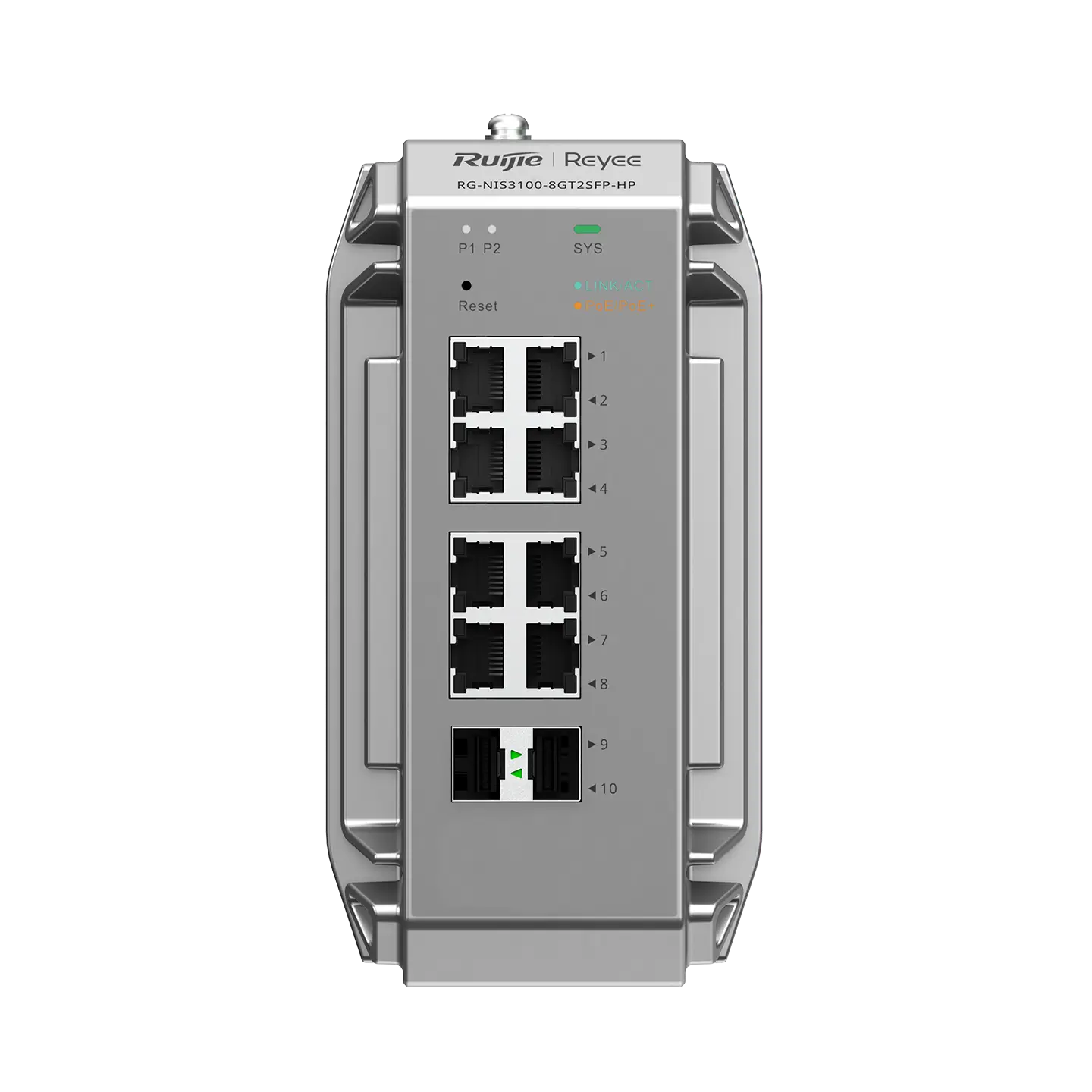 Bộ chuyển mạch công nghiệp 8 cổng PoE 240W RG-NIS3100-8GT2SFP-HP