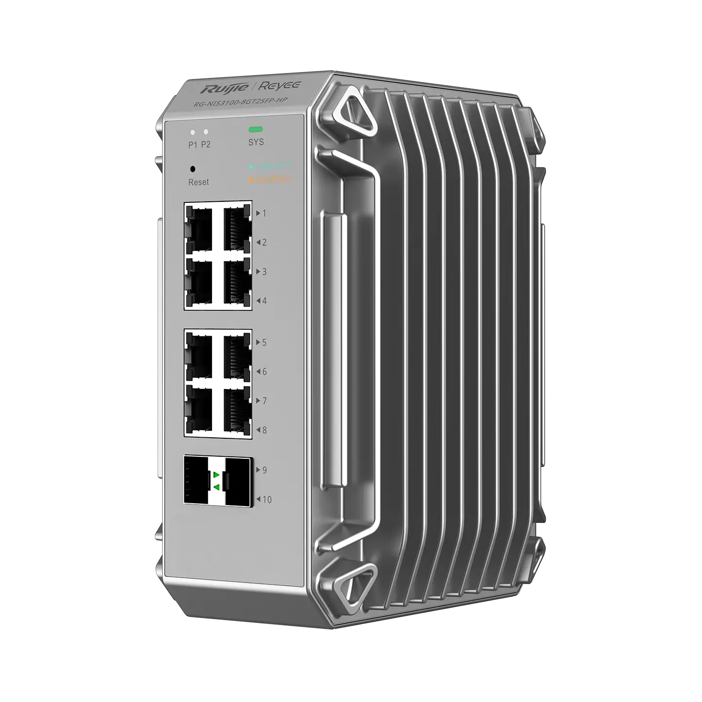 Bộ chuyển mạch công nghiệp 8 cổng PoE 240W RG-NIS3100-8GT2SFP-HP 2