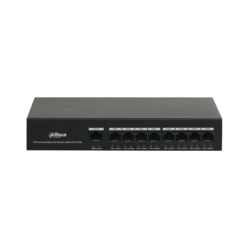 Dahua Switch Dahua 8 cổng 10/100 Mbps PoE | DH-PFS3009-8ET-65