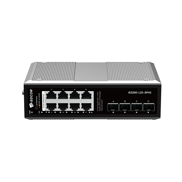BDCOM Switch công nghiệp L2+ Managed BDCOM IES200-L25-8P4S 4 cổng SFP, 8 cổng PoE+ Gigabit