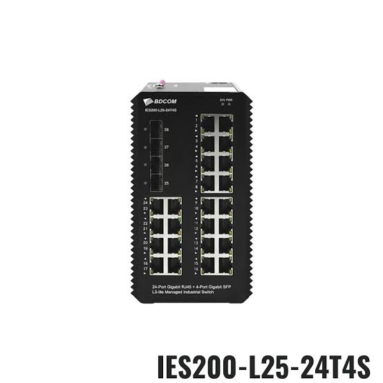 BDCOM Switch công nghiệp L2+ Managed BDCOM IES200-L25-24T4S 4 cổng SFP, 24 cổng Gigabit