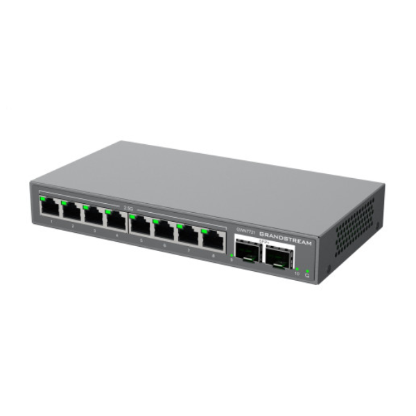 Smart switch 8 cổng PoE 2.5G layer 2 lite GWN7721 2