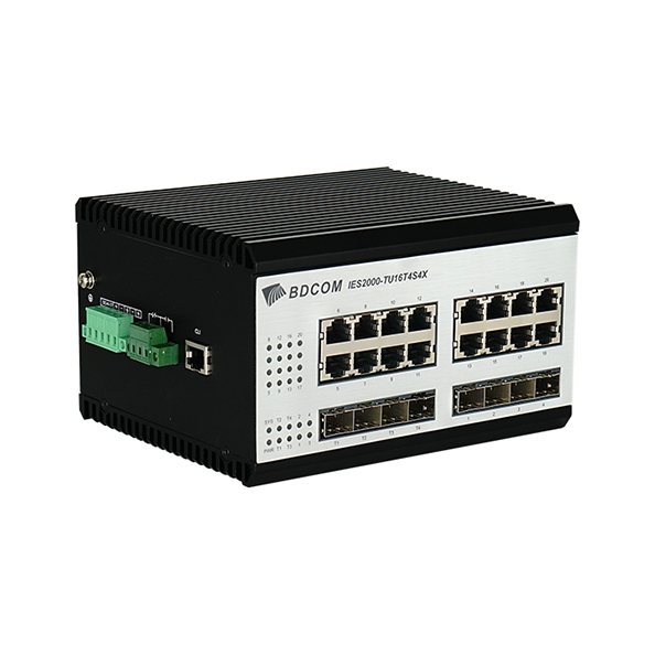 BDCOM Switch công nghiệp L2+ Managed BDCOM IES2000-TU16T4S4X 4 cổng SFP, 16 cổng Gigabit, 4 cổng SFP+ 10G