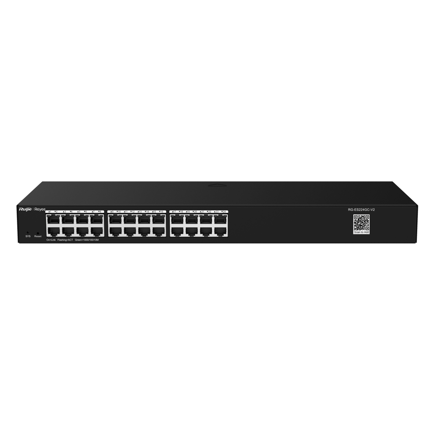 Ruijie-Reyee Switch quản lý Layer 2 24 cổng 10/100/1000BASE-T RG-ES224GC-V2