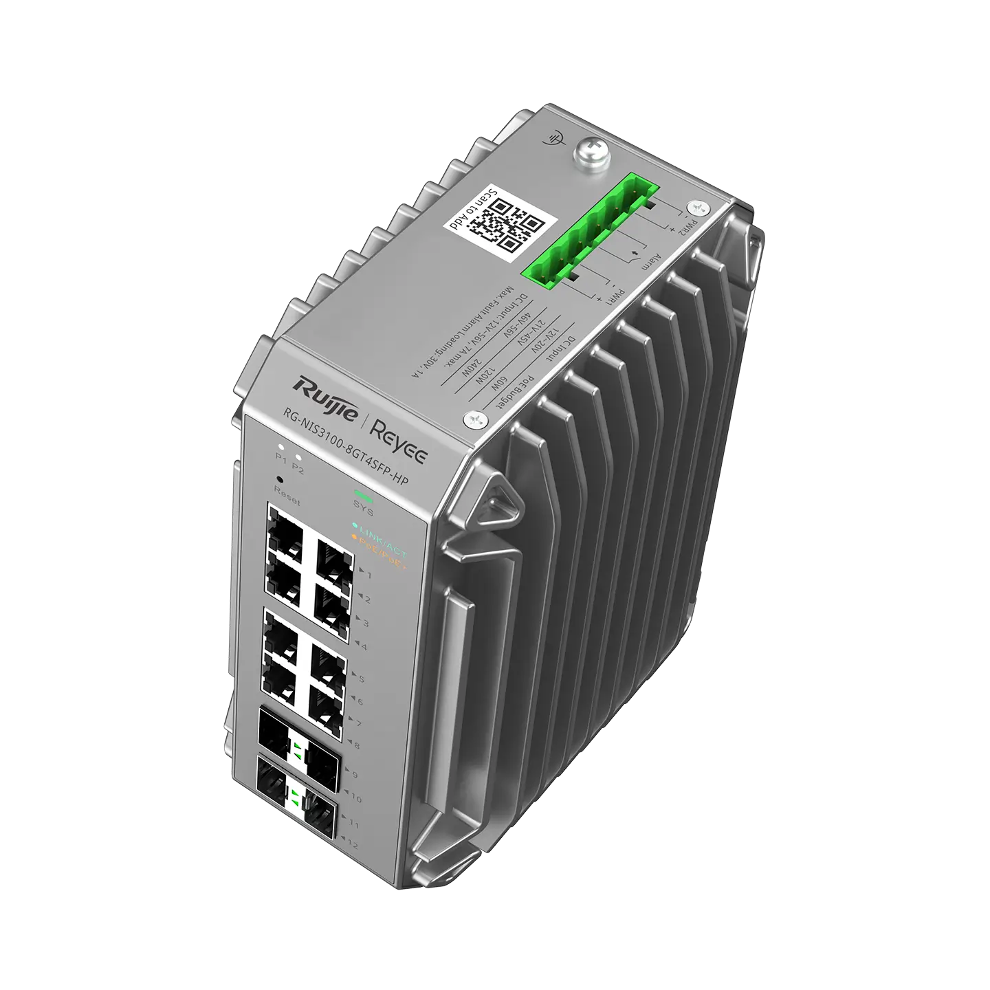 Bộ chuyển mạch công nghiệp 8 cổng PoE 240W RG-NIS3100-8GT4SFP-HP