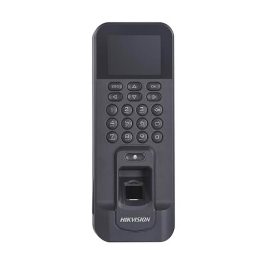 Máy chấm công kiểm soát ra vào vân tay và thẻ Hikvision | DS-K1T804AMF